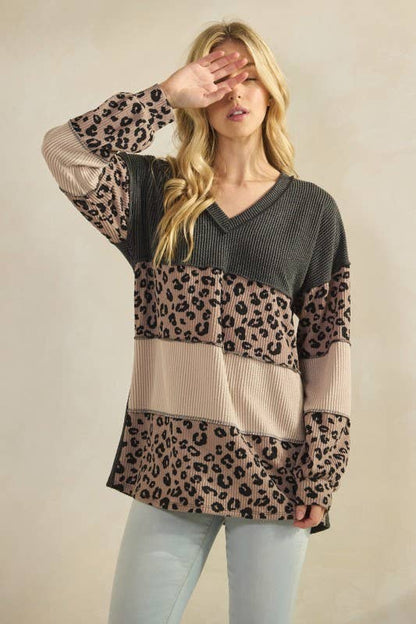 LONG SLEEVE ANIMAL PRINT