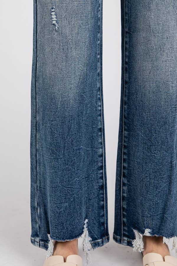 Petra High Rise Slim Wide Leg Jean