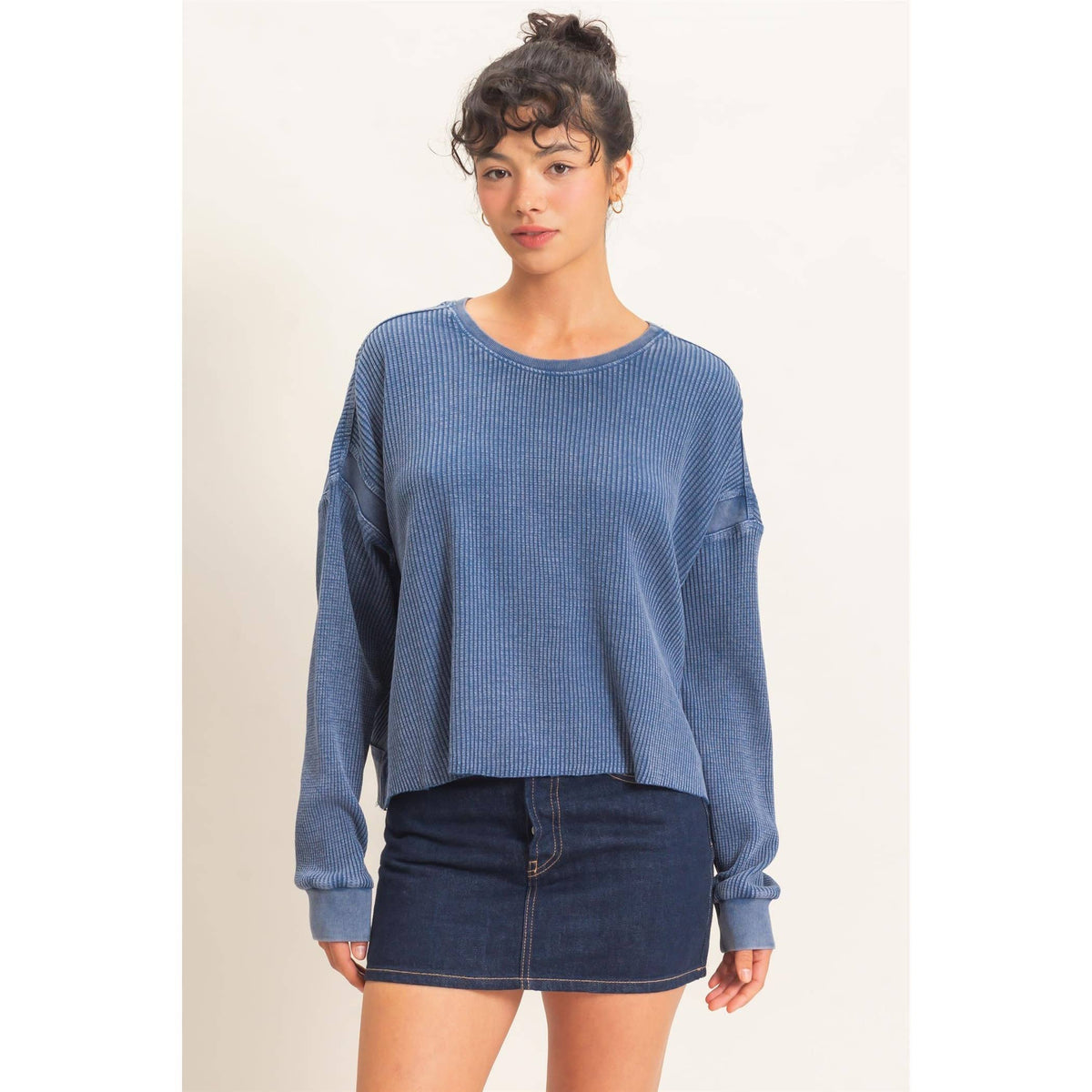 Waffle Open Back Top