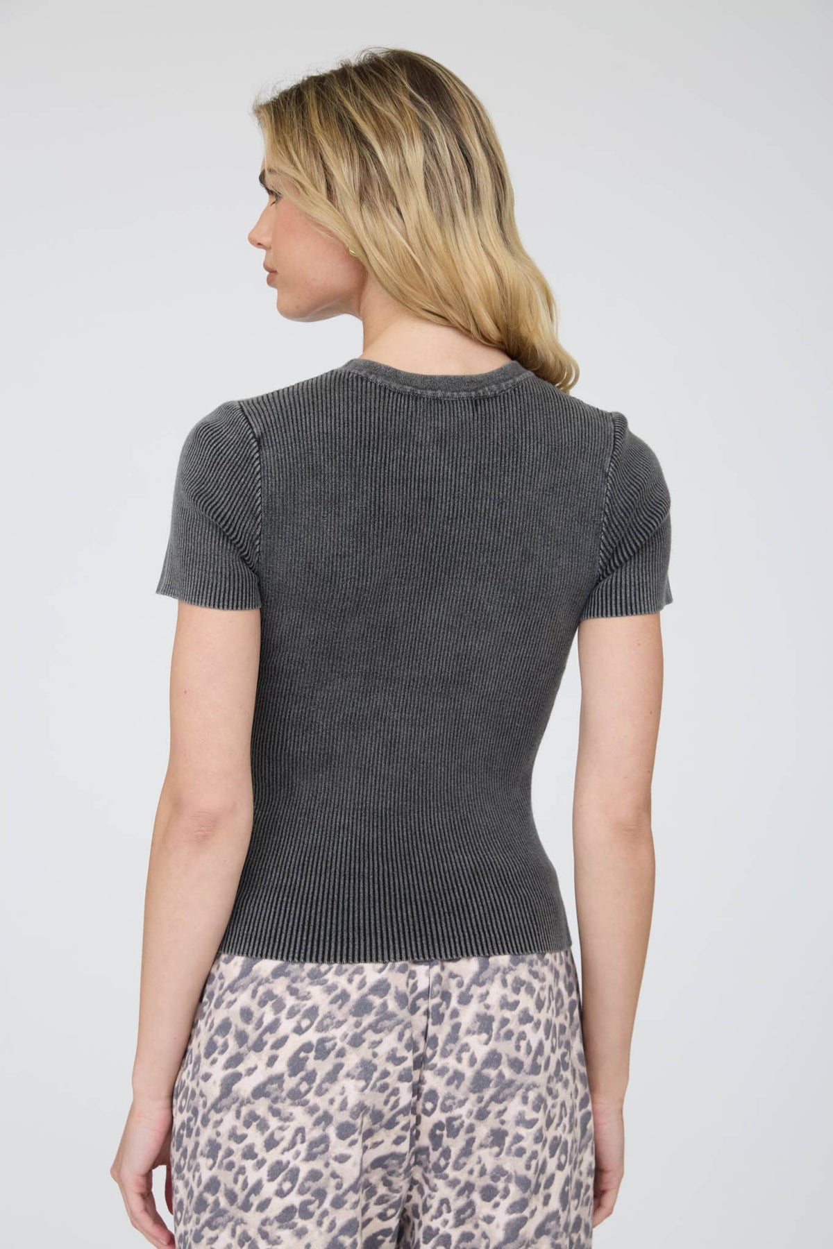WASHED RIBBED CROP