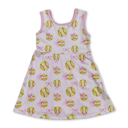softball bow girls active wear dress