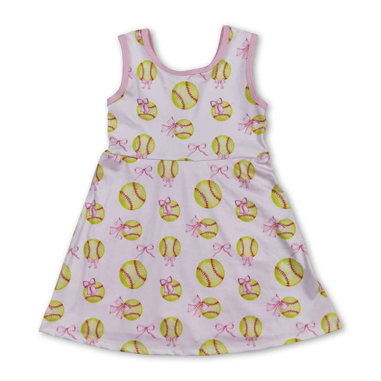 softball bow girls active wear dress