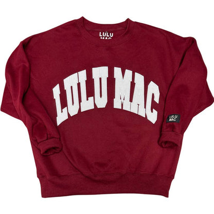 Maroon/White Lulu Mac Sweatshirt