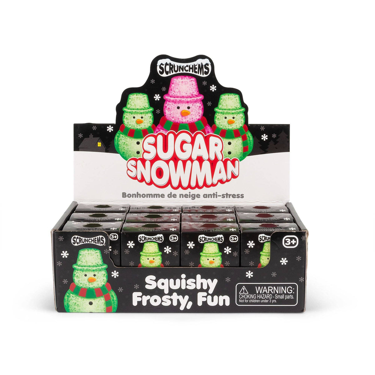 Scrunchems Sugar Snowman Squishy Fidget Toy (1pc) Color Ships Assorted