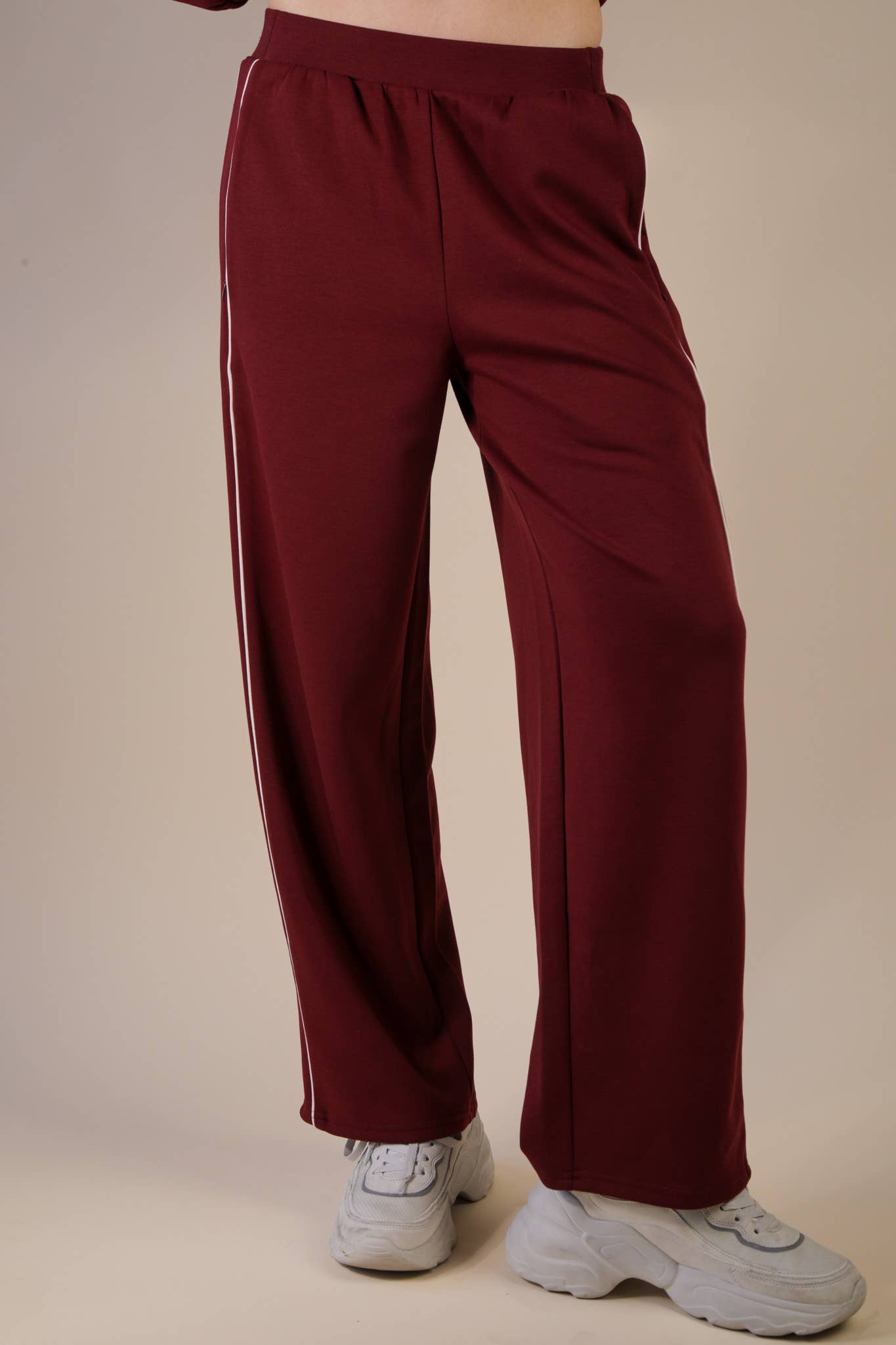 Wide Leg Scuba Sweat Pants