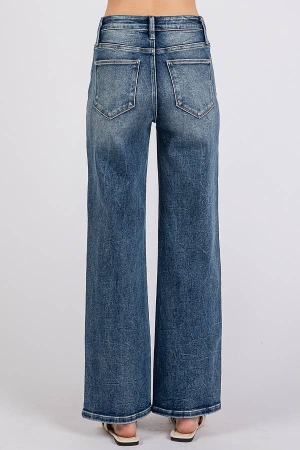 Petra High Rise Slim Wide Leg Jean