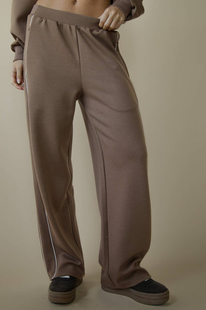 Wide Leg Scuba Sweat Pants