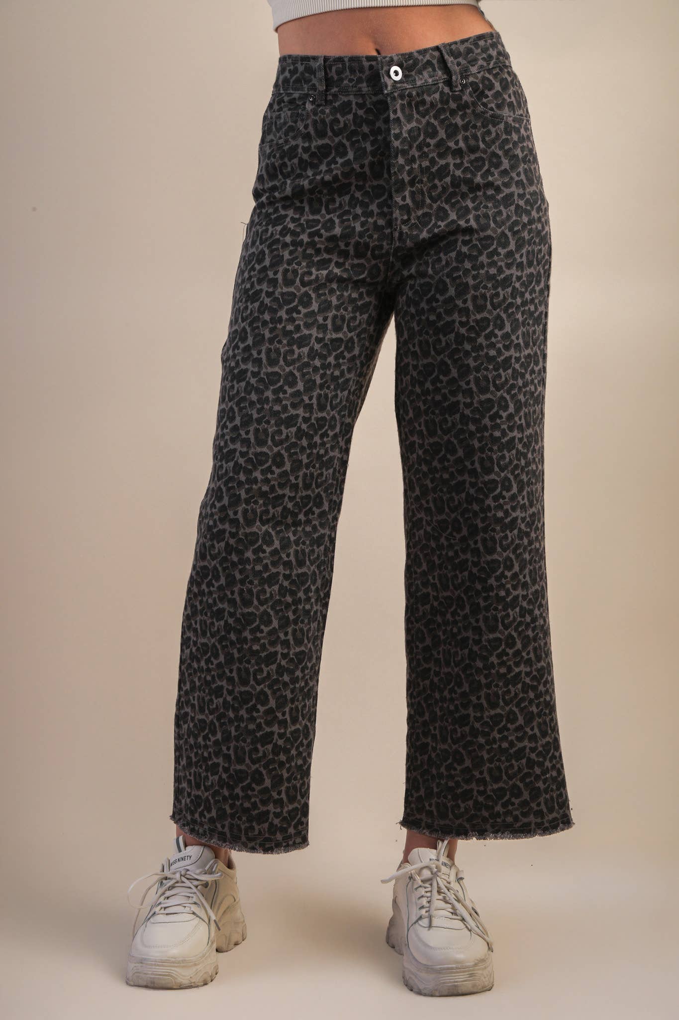 Leopard Straight Pants