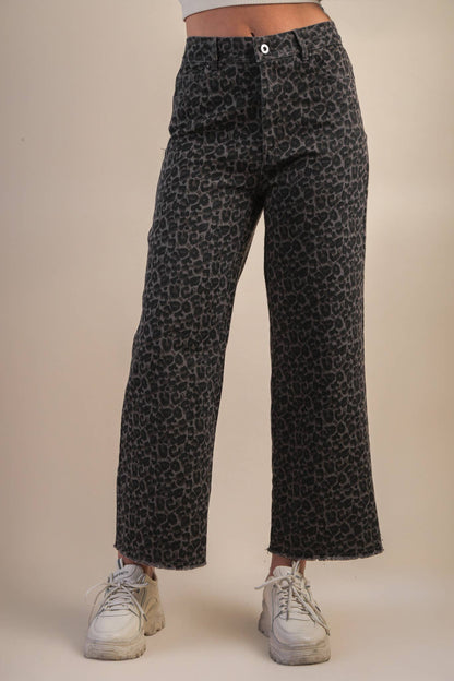 Leopard Straight Pants