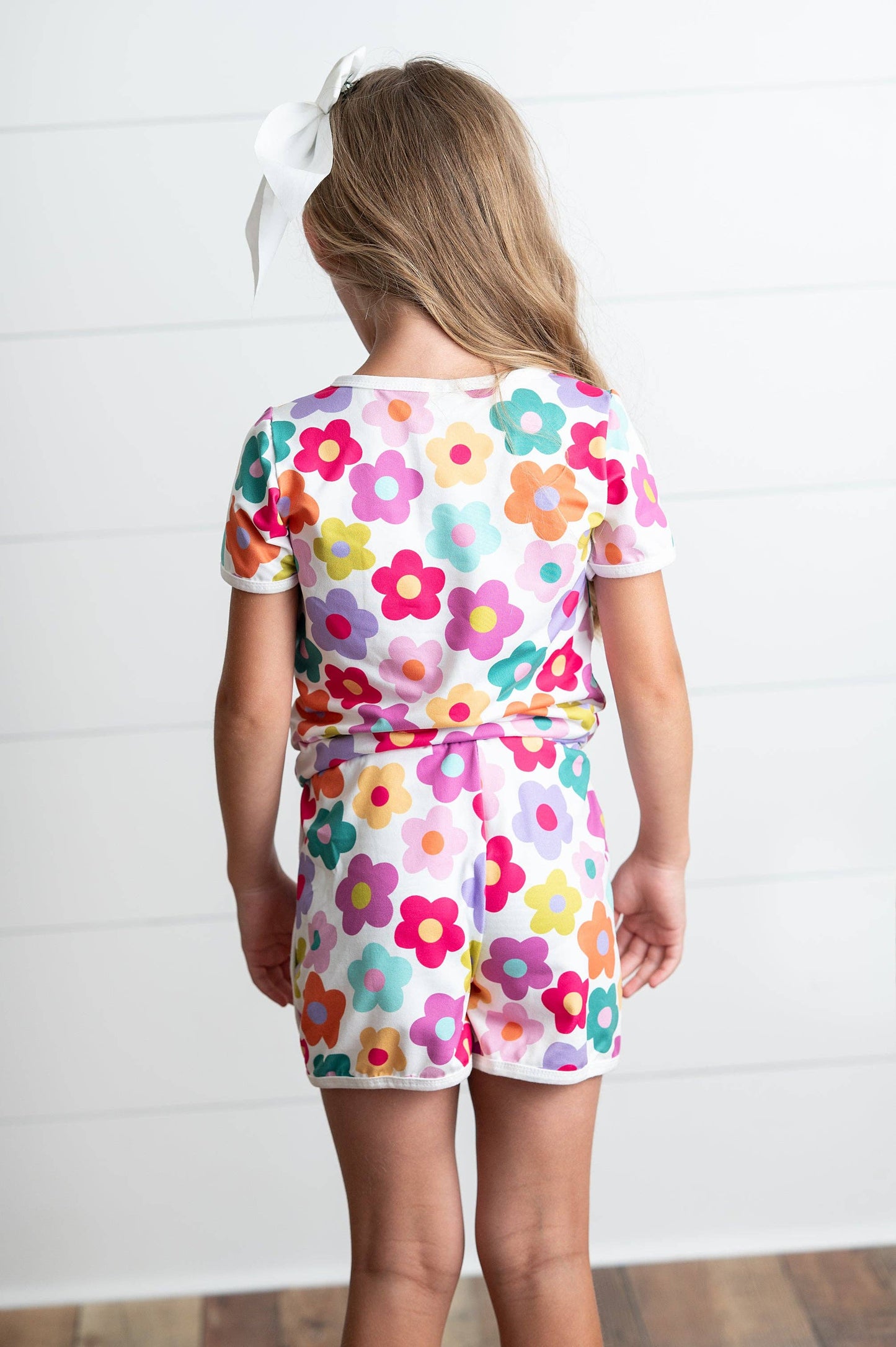 Girls Flower Spring Summer Short Set