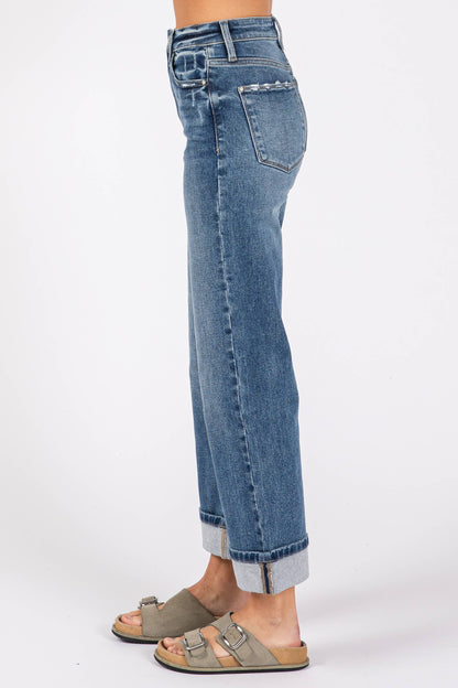 Petra Straight Cropped Cuff Jean