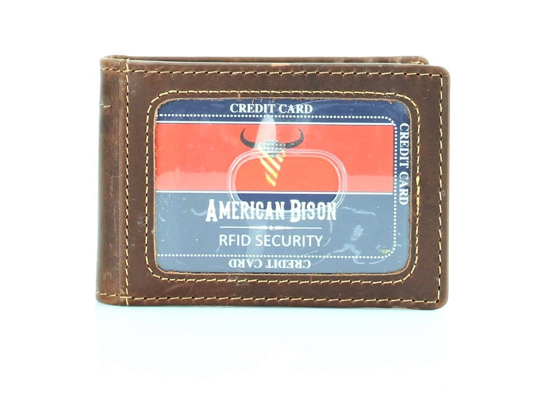 American Bison Bifold Money Clip