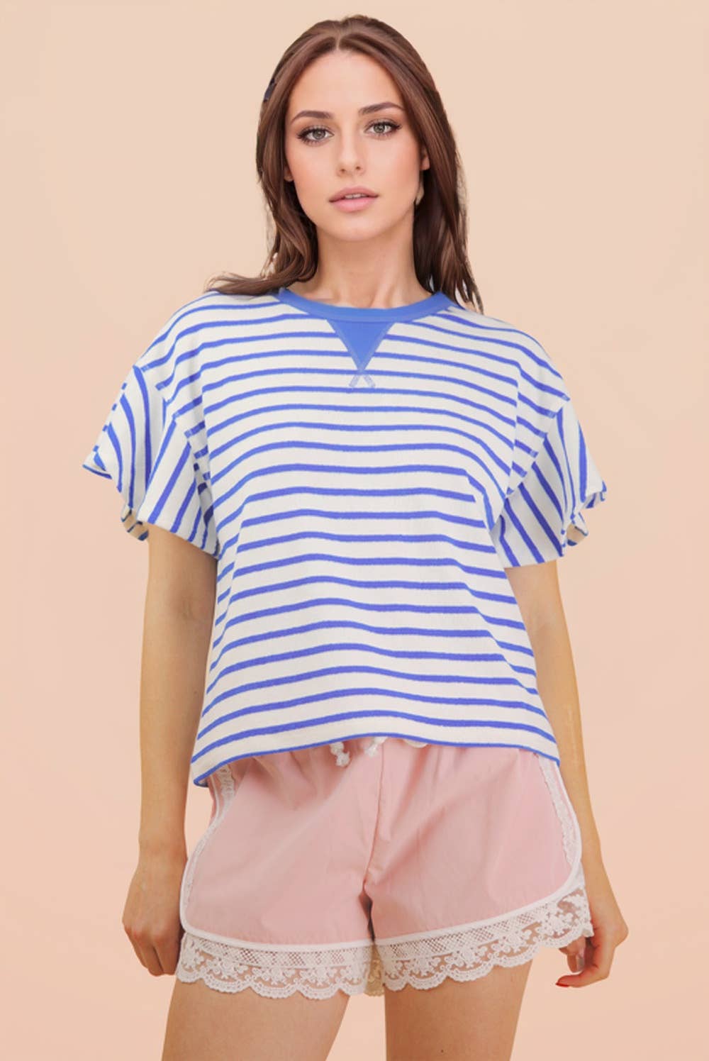 Oversized Casual Stripe Knit Top