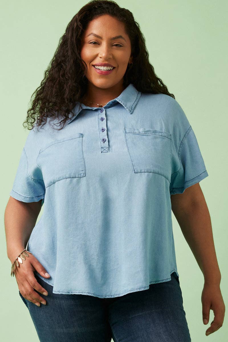Tencel Pocketed Collared Shirt
