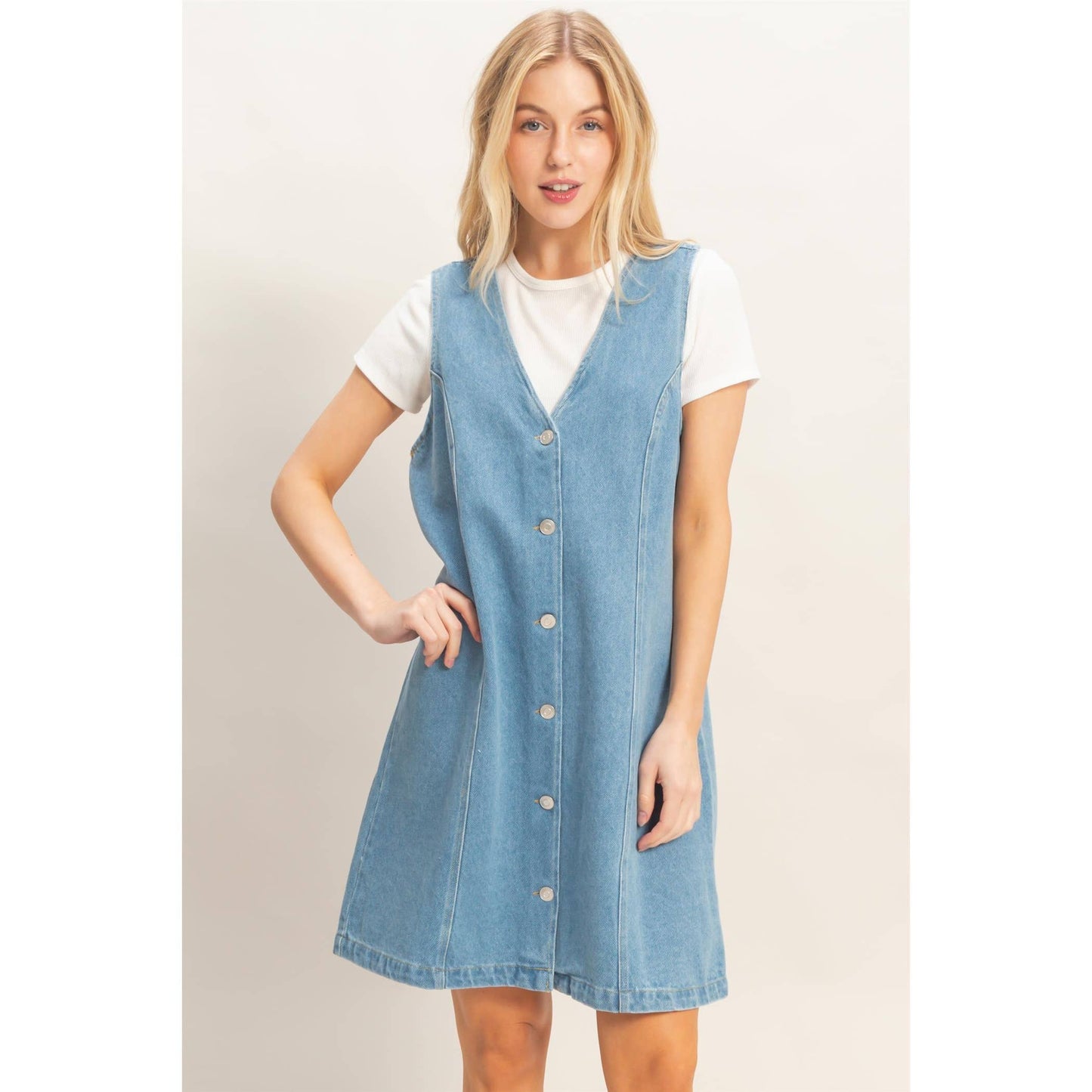 Button Down Denim Dress