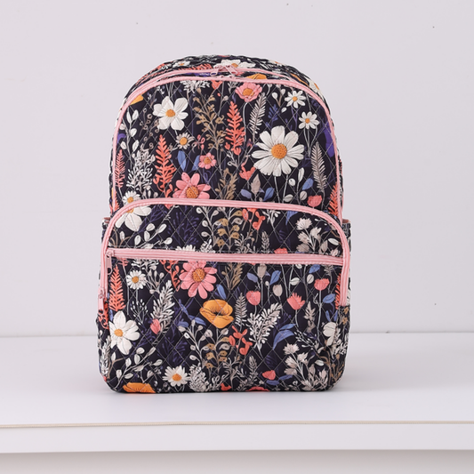 Quilted Full Size Backpack Enchanted Meadow
