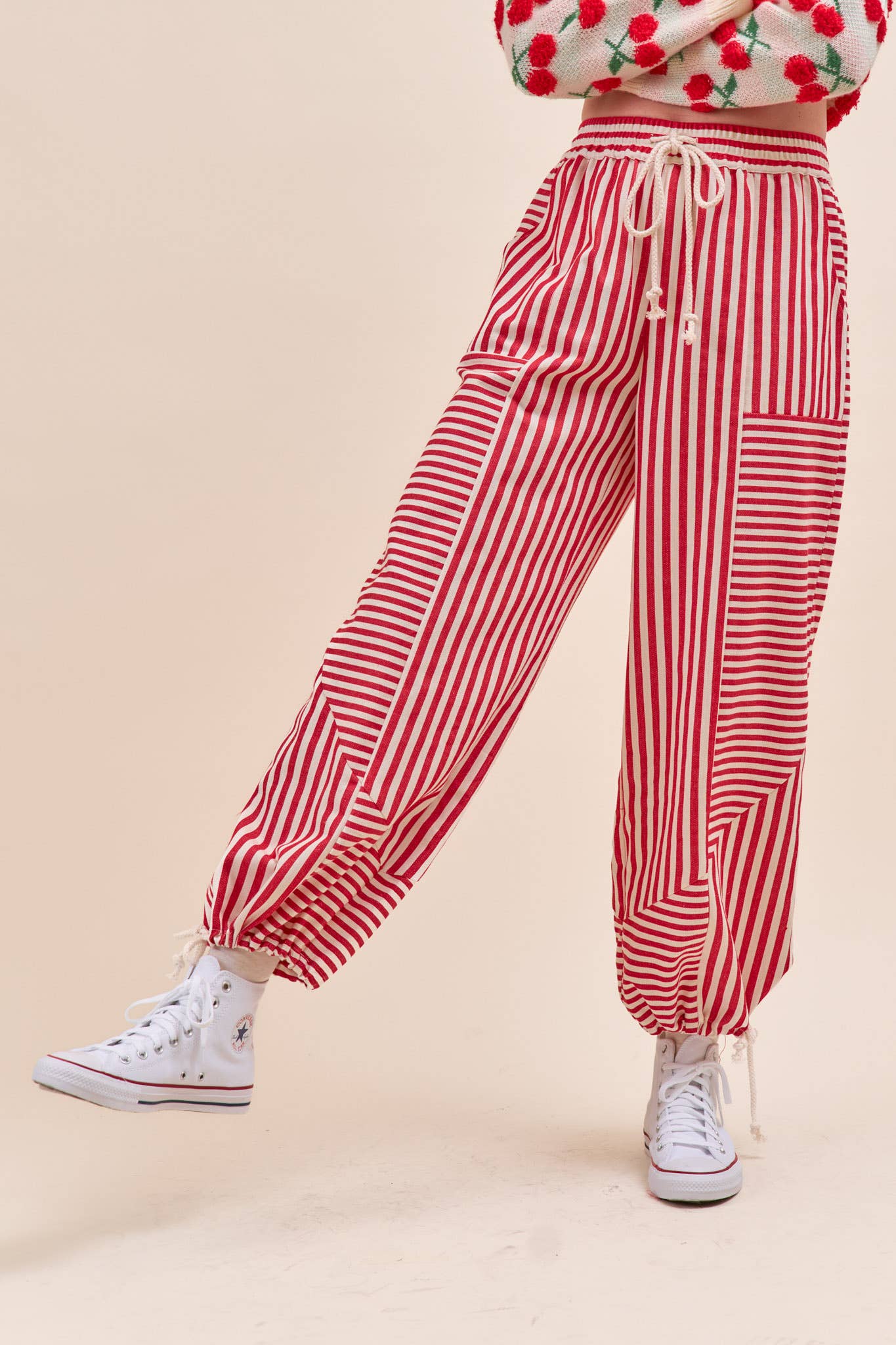 Striped Parachute Pants