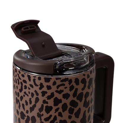 Brown Leopard HydroJug 20 oz Traveler Coffee Mug