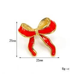 ENAMEL BOW EARRINGS