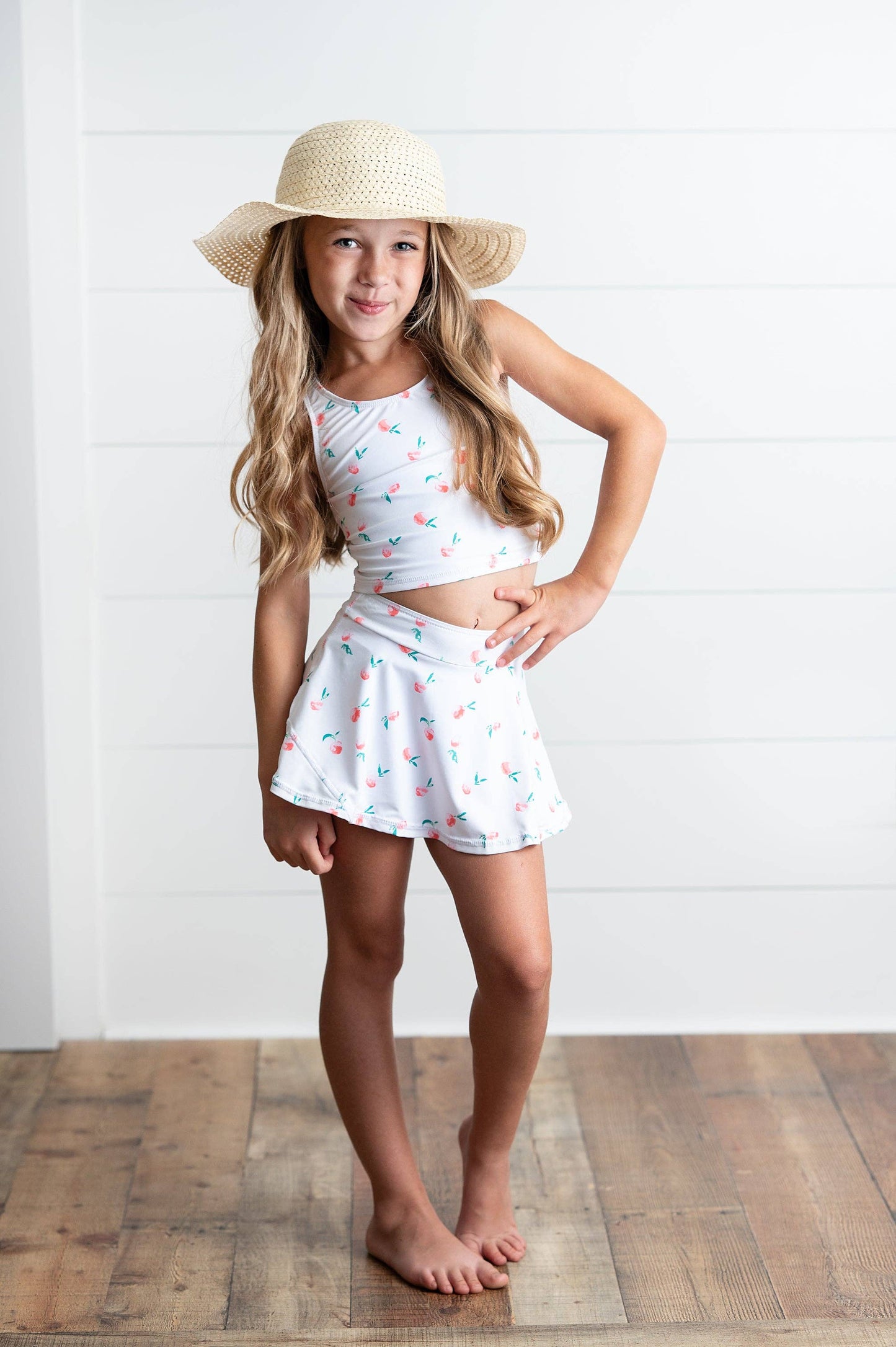 Girls Peach Athletic Set