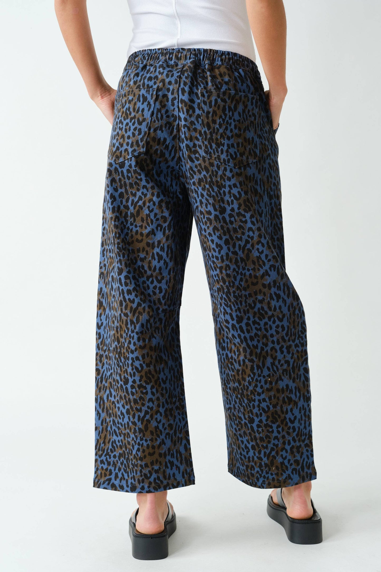Leopard Lounge Wide-Leg Pants