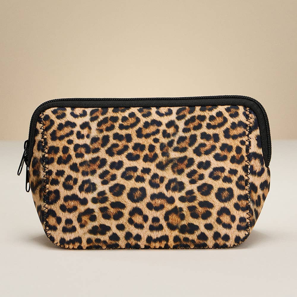 Leopard Printed Cosmetic Pouch Bag / Organizer
