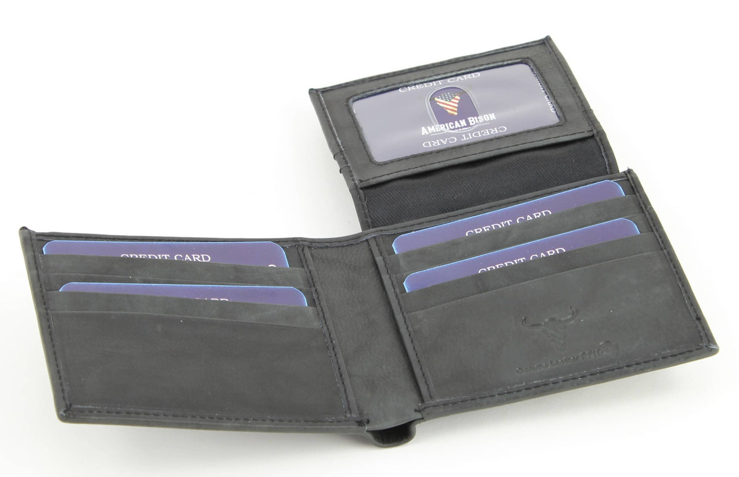 Bi-Fold Leather Wallet with Top Flap 15714