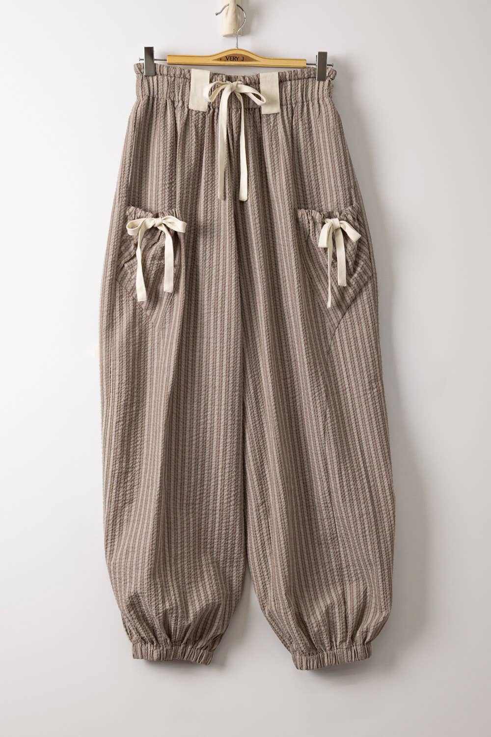 Bow Stripe Woven Pants