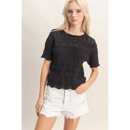 Textured Knit Top