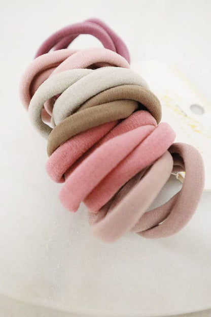 16-Pcs Mauve Tone Hair Tie Set