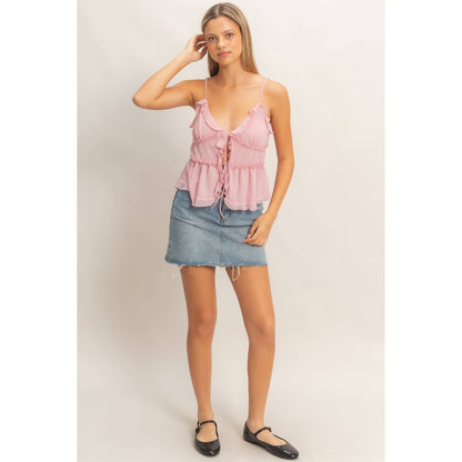 Tiered Tie-Front Top