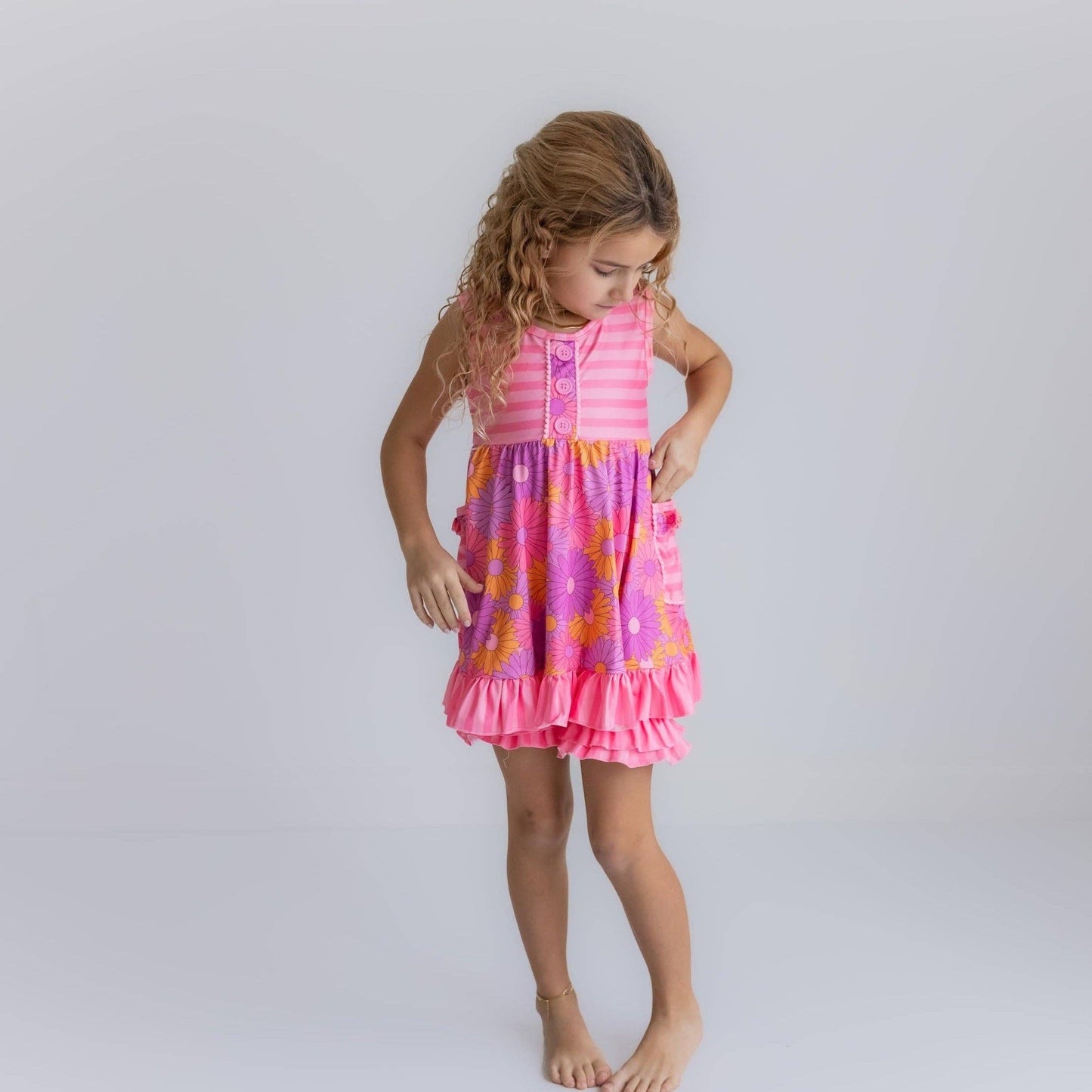Kids Pink Retro Daisy Set