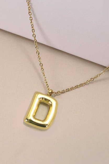 18K STAINLESS STEEL TARNISH FREE  INITIAL NECKLACE