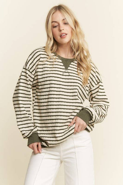 LONG SLEEVE STRIPE TOP