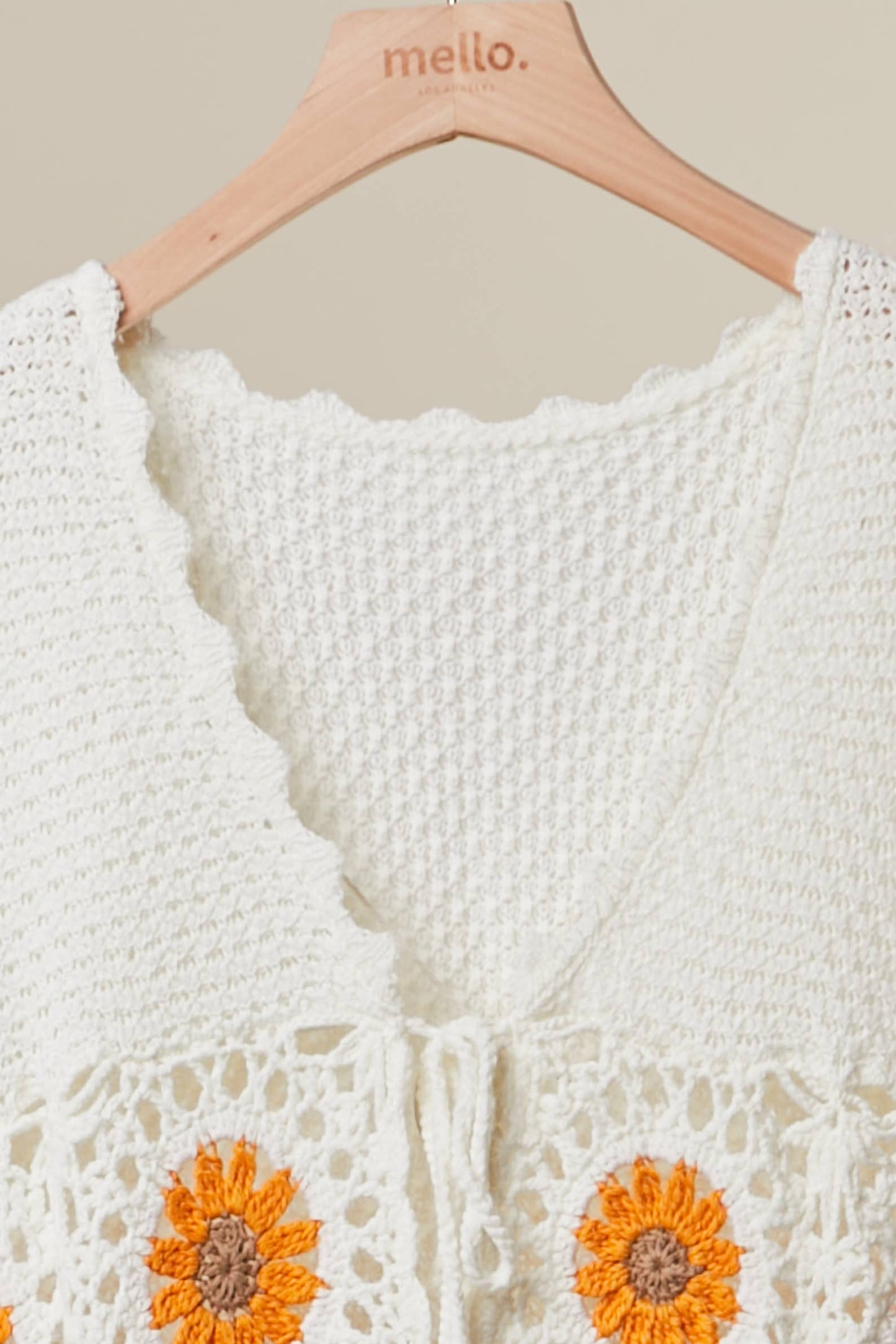 Boho Crochet Sunflower Top