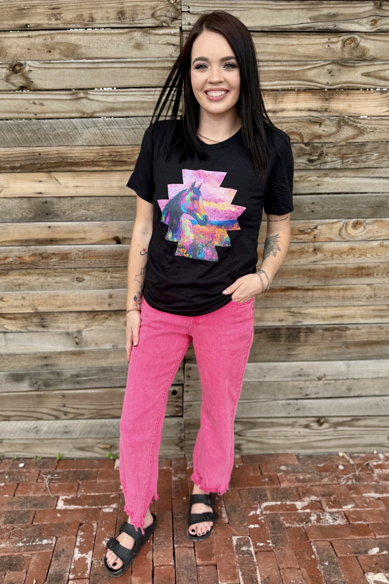 Outlaw Crop Jeans - Pink