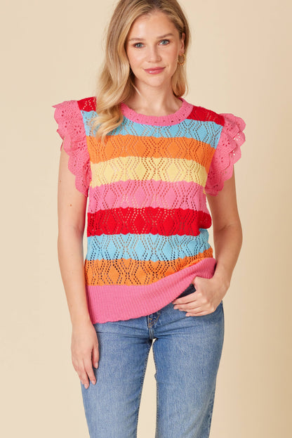 Color Blocked Knit Top