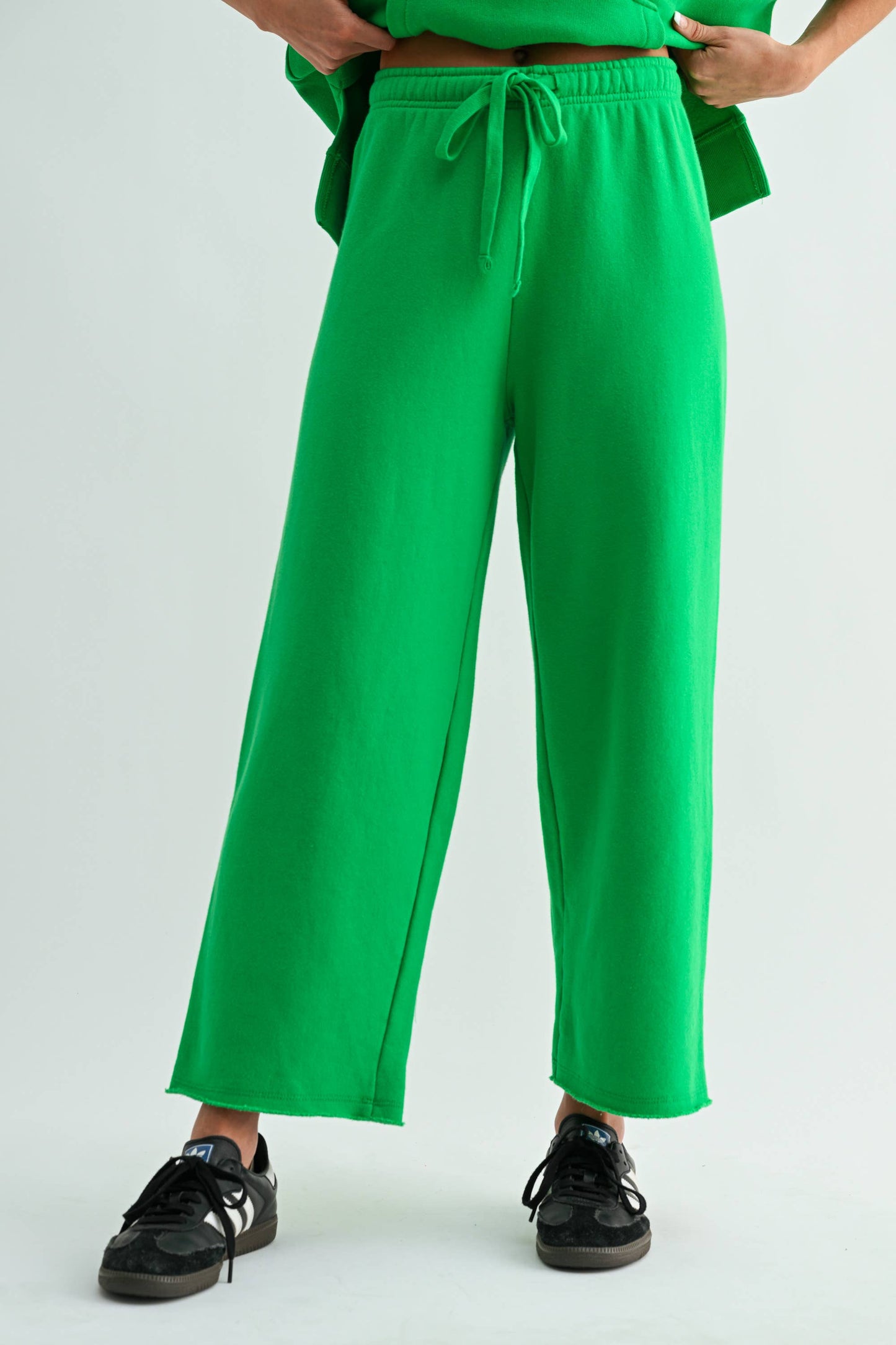 Wide-Leg Fleece Pants