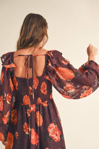 Ruffle Floral Dress