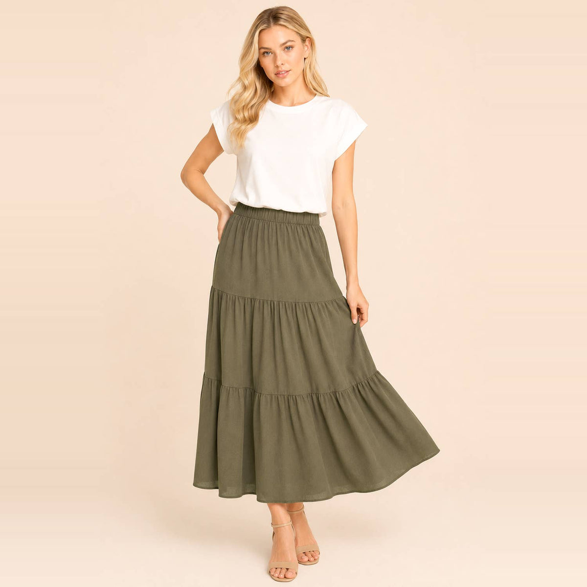 Tiered Maxi Skirt