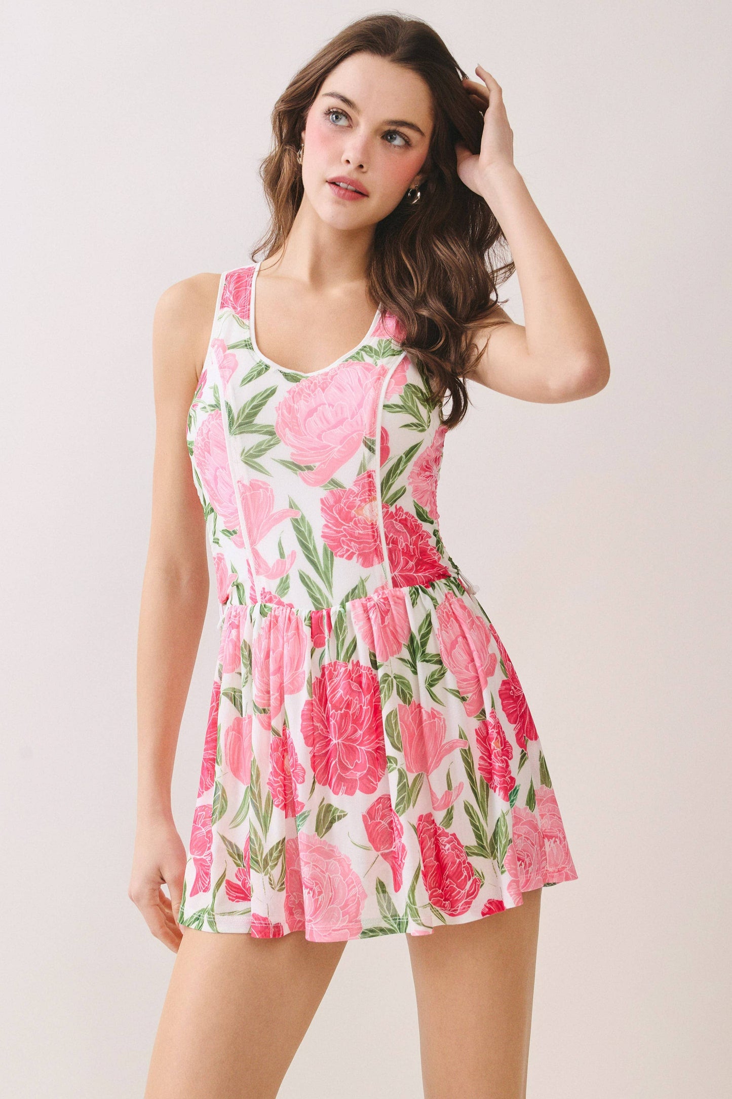 Floral Racerback Athletic Dress