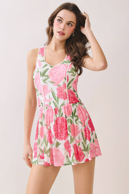 Floral Racerback Athletic Dress