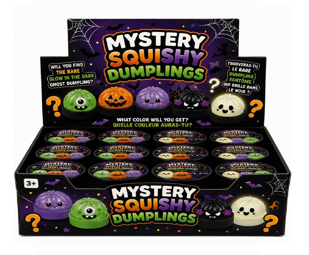 4" Halloween Glitter Jelly Dumpling - Black Steamer