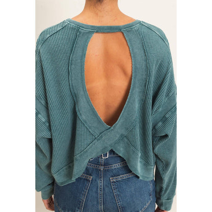 Waffle Open Back Top