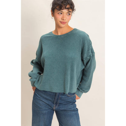 Waffle Open Back Top