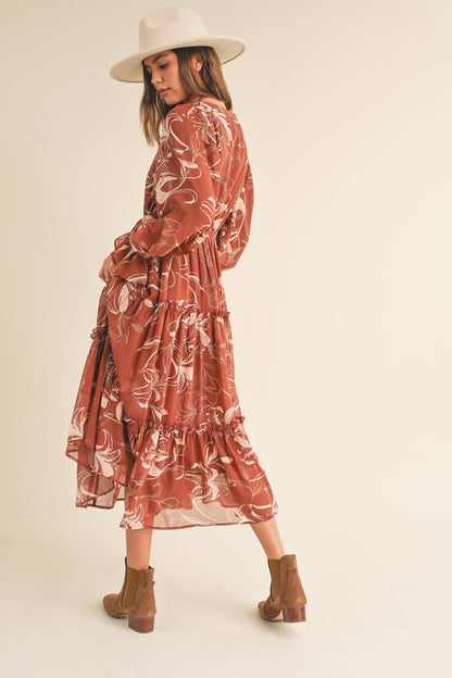 Floral Print Tie Dress