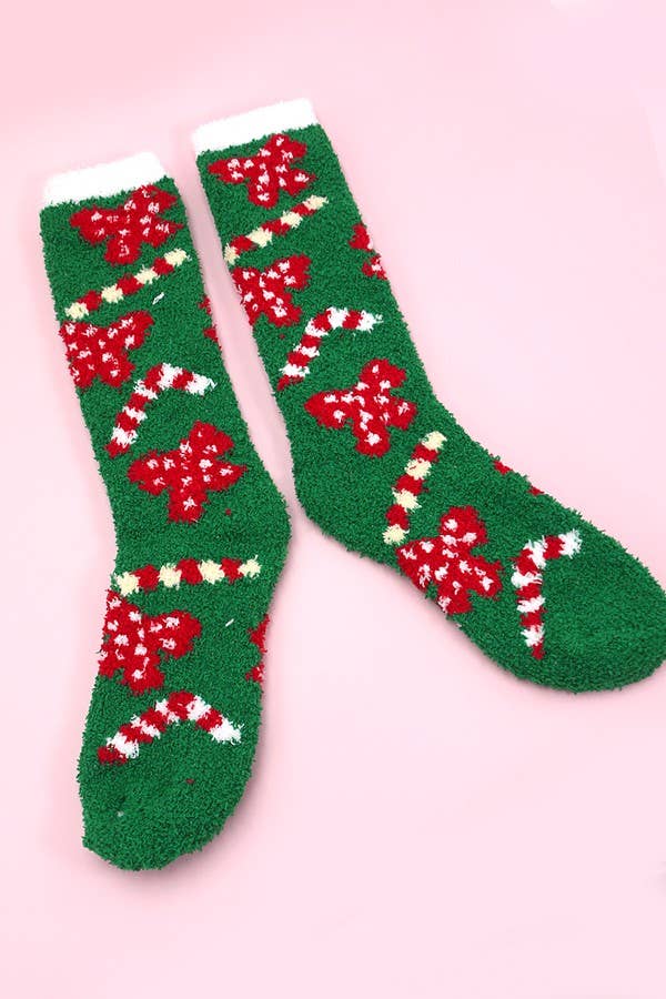 Fuzzy Christmas Socks