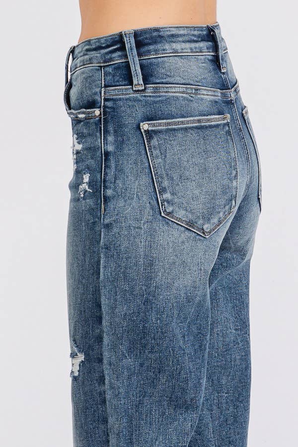 Petra High Rise Slim Wide Leg Jean