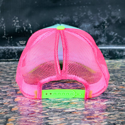 Tri Color Mesh Trucker Cap