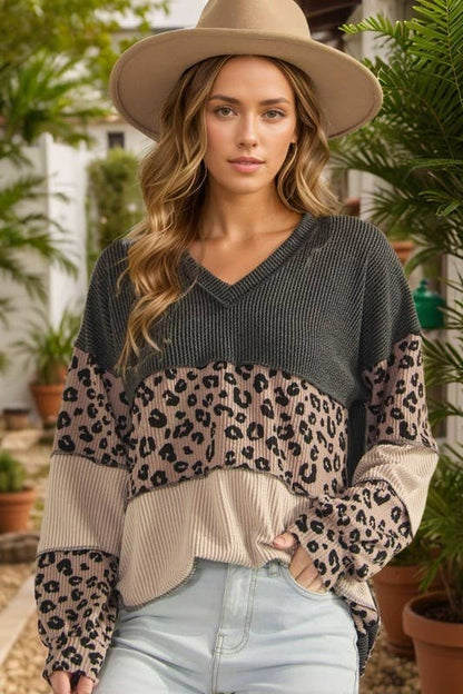 LONG SLEEVE ANIMAL PRINT